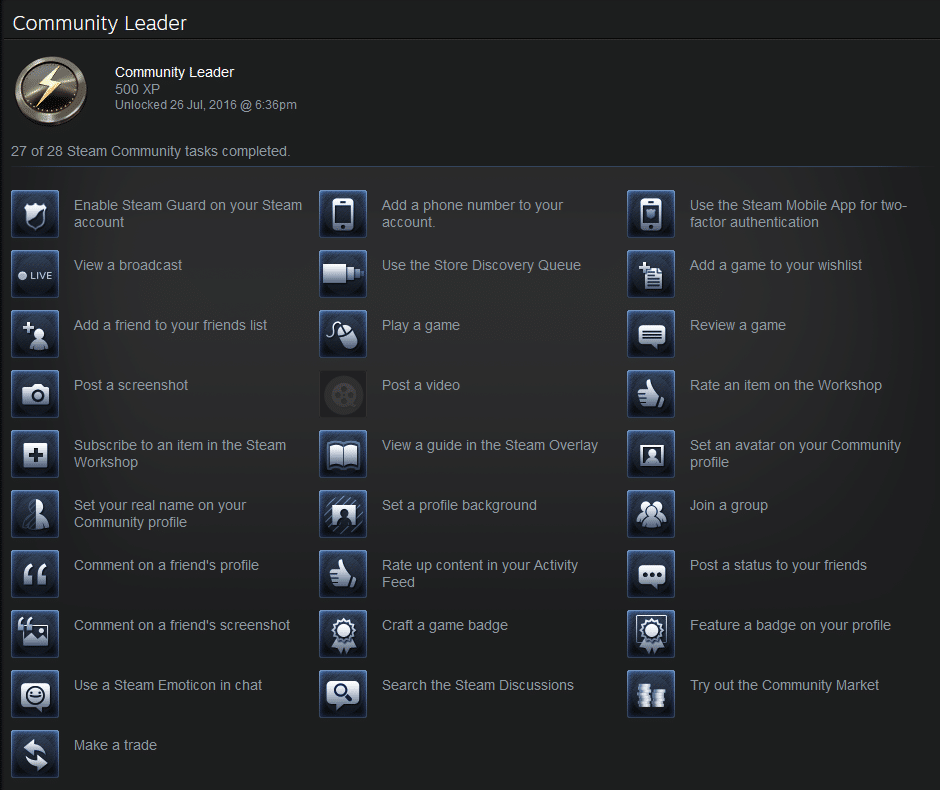 Community Leader Tasks on Steam