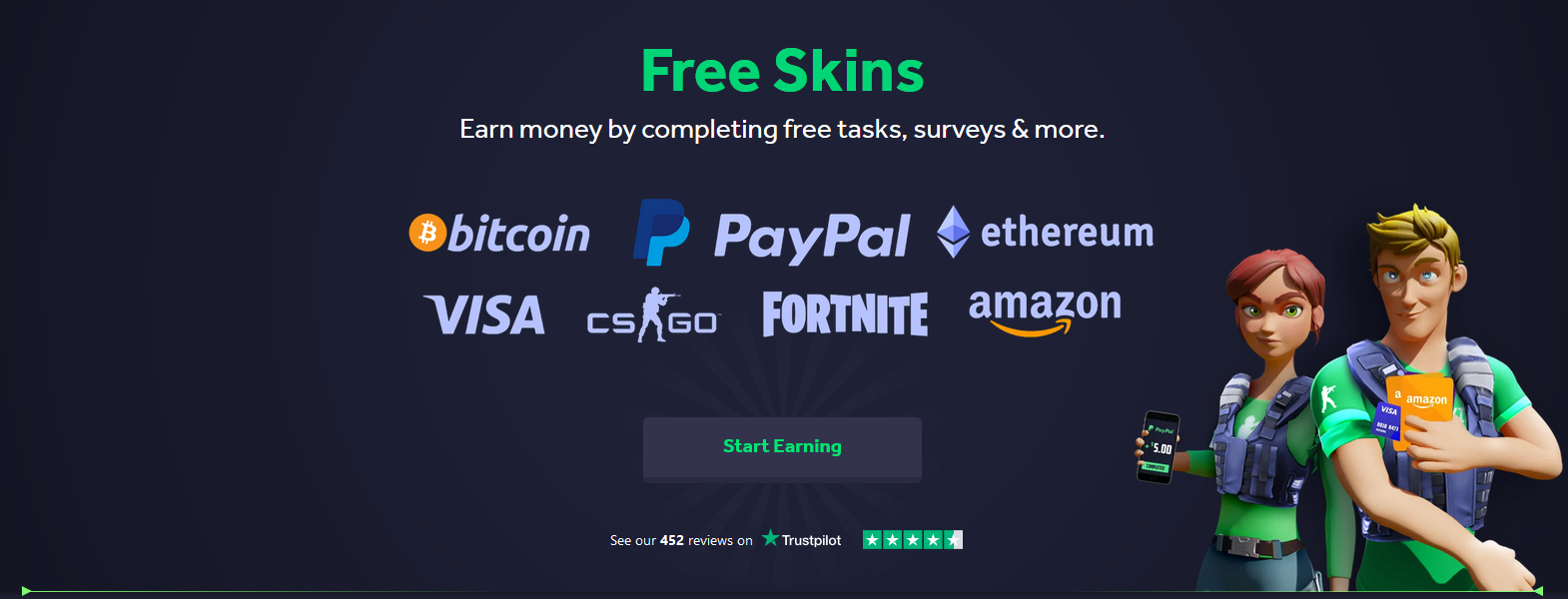 Freeskins.com - Earn free CS:GO skins