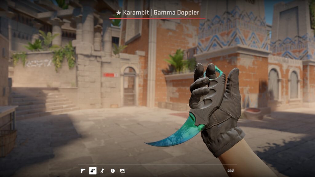 Phase 3 Gamma Doppler Karambit Knife screenshot