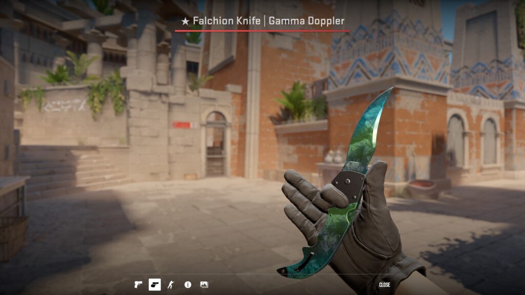 Phase 4 Gamma Doppler Falchion Knife Screenshot